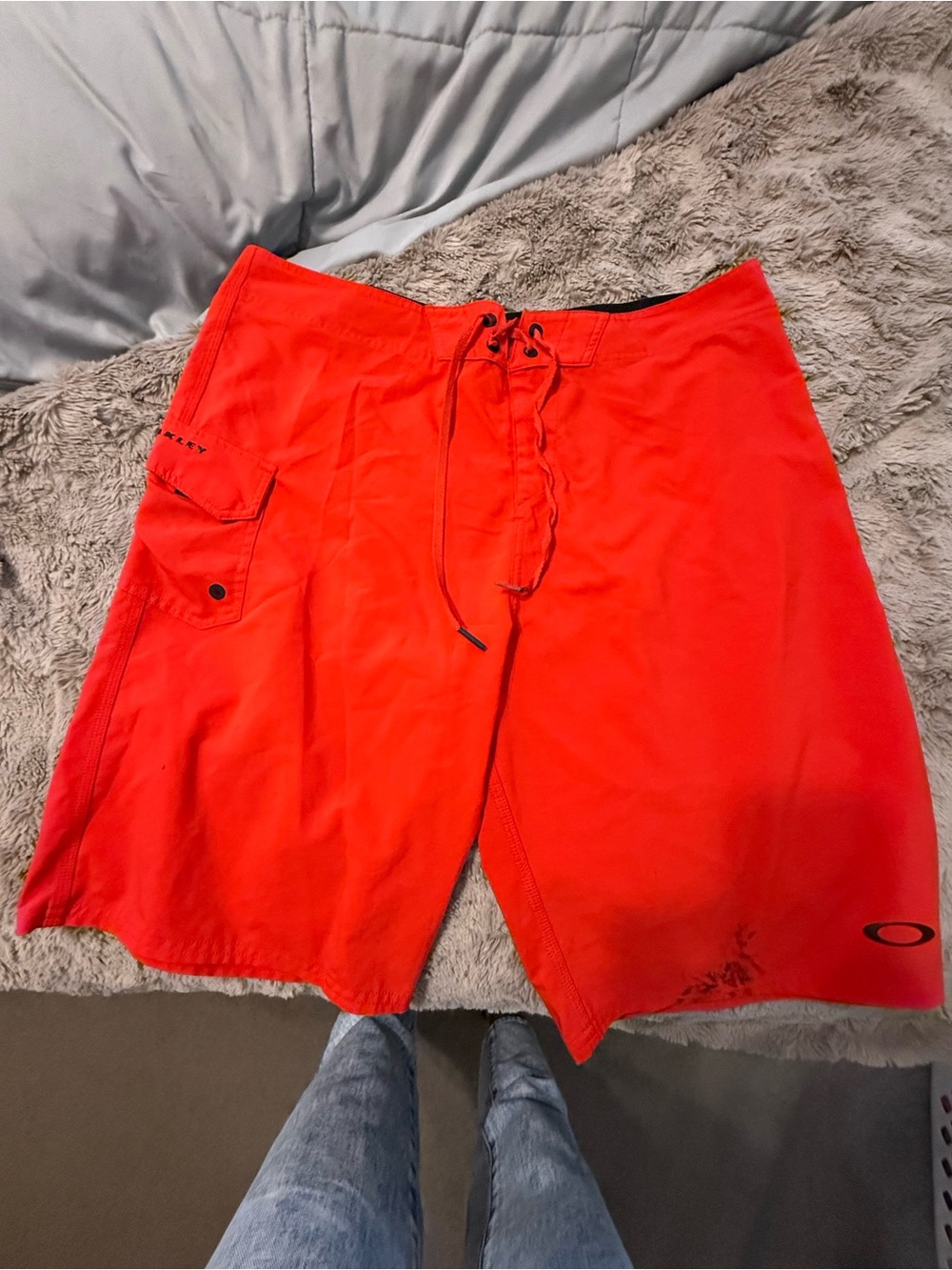 Oakley Men's Red Swim Boardshorts